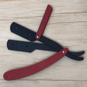 อุปกรณ์โกนหนวด บาร์เบอร์ ทูลส์ มีดโกนสีดำ มีดโกนแบบปรับได้สำหรับมืออาชีพ มีดโกนแบบปลอดภัย อุสตรา มีดโกนแบบไม่เจ็บปวด สำหรับผู้ชาย ใช้ส่วนตัวหรือร้านเสริมสวย - Product Image 1