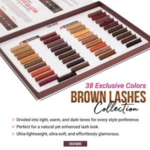 Charmlash Eyelash Extension Wholesale Color <b>Lash</b> Best Quality Brown <b>Lashes</b> Various Curl Custom <b>Adhesive</b> Tape Natural Looking - Product Image 4