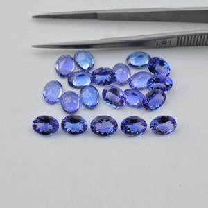 Piedra preciosa suelta hecha a mano con corte ovalado facetado de tanzanita azul natural de 6x8mm para anillos, colgantes, pulseras, pendientes, joyería, accesorios DIY - Product Image 2