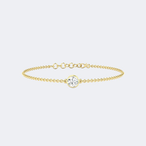 Pulsera con diamantes redondos engastados en bisel de 0.75 quilates en oro de 9 quilates - Product Image 1