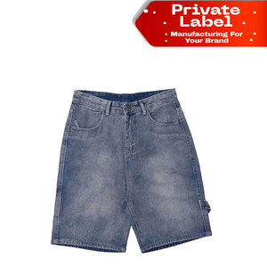 Custom Buttons and Tags <b>Men</b> Denim Shorts High End Brand Denim Shorts OEM OEM Private Label Apparel <b>Men</b> Denim Shorts Front - Product Image 1