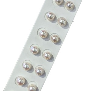 Pendientes de Perlas Redondas Mantou de 8-8.5mm de Grosor, Versátiles, Económicos y Elegantes de Song Huiqiao - Product Image 5