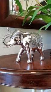 Estatua de Elefante de Aluminio Hecha a Mano, Útil para Decoración del Hogar, Sala de Estar, Vitrina y Regalo para Festivales y Eventos - Product Image 4