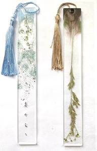 Marcadores de Páginas Transparentes Únicos con Flores Secas Reales en Resina de Colores Brillantes y Borlas para Mujeres, Exportaciones de Craftea - Product Image 6