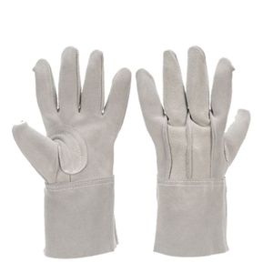 Gants de sécurité en cuir croûte avec rembourrage renforcé, couture dorsale, pouce Keystone, durables pour la construction et le travail en camion - Product Image 1