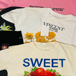Camiseta de Verano para Niños y Niñas, 100% Algodón, Estampada, Ropa de Bebé Recién Nacido 2YK, en Stock - Product Image 3