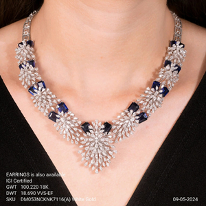 Collar de Diamantes Cultivados en Laboratorio con Pétalos de Oro Rosa de 18k, Certificado IGI, Gargantilla de Cascada para Novia, Joyería Fina de Lujo para Mujer - Product Image 1