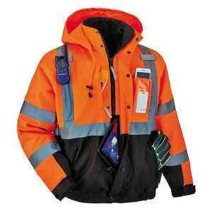 Wholesale High Visibility Class 2 Winter Safety Jacket for Road Workers Polyester Material Water Resistant Unisex Design - Product Image 6