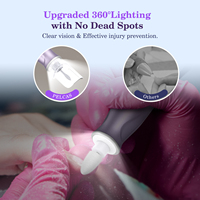 Professionele Elektrische Nagelverzorgingsset Laag Geluidsniveau USB 45000rpm Vijl Nagelboormachine Met LED-Licht en Stofkap