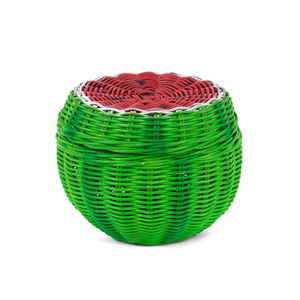 Cesta decorativa elegante para bebés y niños, hecha a mano con mimbre natural, organizador con forma de fruta. - Product Image 3