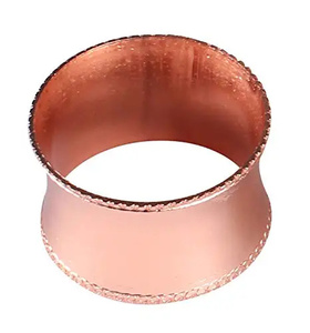 Modern <b>Copper</b> Metal Napkin Rings Ring Shape 2.5cm Wide Durable <b>Table</b> Decoration for Party - Product Image 2
