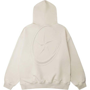 Prix FOB de gros 340 grammes Sweat à capuche personnalisé avec impression en relief, coupe oversize à épaules tombantes, en molleton épais - Product Image 2