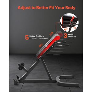 Panca Iperestensione Regolabile 300 Libbre, Sedia Romana Multifunzione per Glutei e Hamstring, Attrezzatura per Esercizi con Imballaggio Personalizzato in Legno - Product Image 4