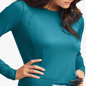 Camiseta de manga larga de moda para mujer, con estampado y bordado, para usar bajo uniformes médicos, accesorios de enfermería - Product Image 3