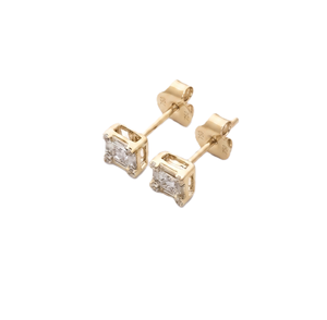 Pendientes de Diamantes Cultivados en Laboratorio con Corte Princesa, Color DEF, Claridad VS VVS, Oro Sólido de 10K, 14K, 18K, Certificados por IGI, Regalo de Aniversario, Joyería - Product Image 1