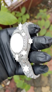 Montre de luxe édition limitée avec mouvement automatique, cadran en cristal, bracelet en acier inoxydable de 20 mm, 39 mm, pour homme et femme, style hip-hop glacé avec moissanite - Product Image 4
