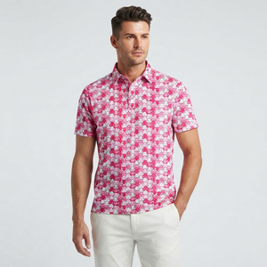 Men's Breast Cancer Awareness <b>Golf</b> <b>Shirts</b> <b>Funny</b> Design Pink Letter Pattern Knitted Short Sleeve 100% Polyester Quick Dry - Product Image 3