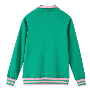  Sudadera con Cierre de Cremallera Unisex Verde, Sudadera de Forro Polar Premium con Cierre de Cremallera, Ropa Deportiva Informal de Color Verde - Product Image 2
