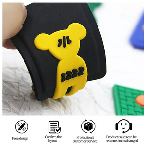 Parches Termoadhesivos de PVC con Logotipo Personalizado, Diseño 3D en Relieve, Rectangulares, Impermeables, Estilo Caricatura, para Ropa y Gorras - Product Image 4