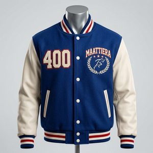 Chaquetas Varsity Personalizadas para Hombre, Chaquetas de Béisbol de Primavera con Logotipo Bordado en Chenille, Estilo Universitario, Talla Grande - Product Image 1