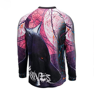 เสื้อเจอร์ซีย์โมโตครอสแบบไล่เฉดสีทันสมัย พิมพ์ลายแบบซับลิเมชั่นเต็มตัว โลโก้สั่งทำได้ น้ำหนักเบา ทนทาน อุปกรณ์แข่งรถ MX ผู้ผลิต OEM - Product Image 2