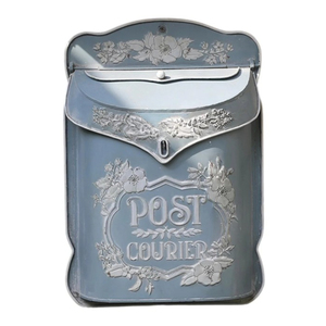 Classic Black Wall Mounted <b>Mailbox</b> Lockable Galvanized Steel Outdoor Letter Box For Home Garden Office Post Box Mail Holder - Product Image 5