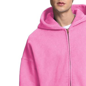 New Trendy Men Acid Wash Hoodies Custom Logo Hoodies Casual Basics Cotton Blended Acid Wash Hoodies - Product Image 3