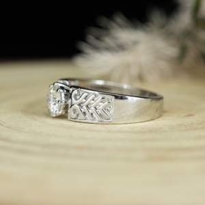 Creative Craft Round Cut Moissanite <b>Solitaire</b> <b>Ring</b> For Womens original 925 <b>Silver</b> Classic Style Engagement Gift <b>Ring</b> for Lovers - Product Image 4
