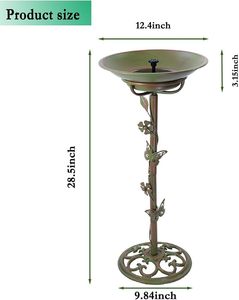 Fabricant fiable de bains à oiseaux décoratifs en fer pour jardin, patio, pelouse et arrangements d'abreuvement extérieur pour oiseaux - Product Image 2