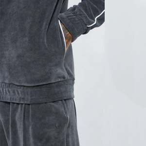 Men's Velour Tracksuit Athletic Sports Full Zip Sweatsuit 2 Piece <b>Long</b> <b>Sleeve</b> Coat Striped <b>Gym</b> Outfits Jogging <b>Sets</b> - Product Image 4