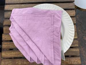 Serviette de table en coton rose clair, prélavée, avec bordure cousue, réutilisable, pour mariage, dîner, fête et décoration de table à la maison - Product Image 5