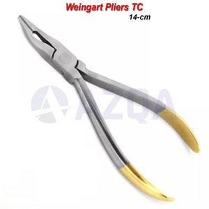 Pinzas Weingart de Acero Inoxidable TC de 14 cm, Pinzas Ortodónticas con Punta de Carburo de Tungsteno, Instrumento para Sujetar Alambres - Product Image 5