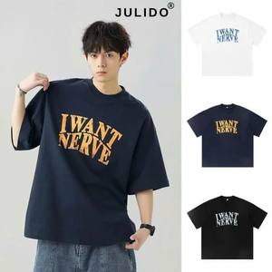 100% algodón elegante Camiseta de manga corta de gran tamaño para Primavera Verano cómodo diseño de Jersey de moda urbana - Product Image 6