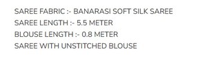 Katan New Saree Latest Designer Party Wear Wedding Ladies Women Wear BANARASI SILK GOLDEN BORDER SAREE WITH UNSTICTH 69413 - Product Image 3