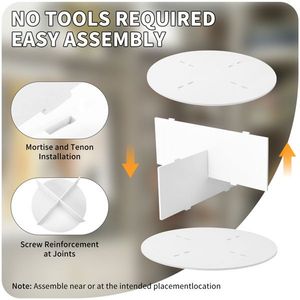 Scarpiera Girevole a 360 Gradi a 7 Livelli in Composito Legno-Plastica Bianco 60x60x184cm - Product Image 4