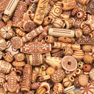 Cuentas de Madera de Acacia con Acabado Artesanal Natural, Lisas y Personalizables, con Piedras Preciosas Sueltas de Jade para la Fabricación de Pulseras y Joyería - Product Image 6