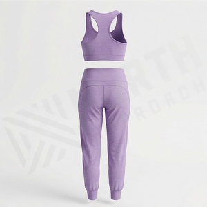 Women Active Wear Yoga <b>Leggings</b> Custom Logo Seamless Workout Set With Customized Color <b>Pattern</b> Gym Fitness Tracksuits - Product Image 2