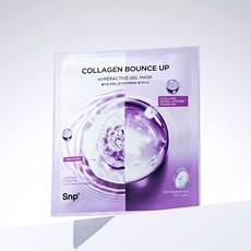 Maschera in Gel SNP Collagen Bounce Hyperactive, 4 Fogli per Confezione, Elasticizzante, Idratante, Illuminante, Idrogel Viso con Peptidi - Product Image 1