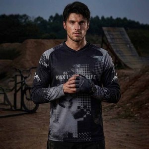 Vêtements de VTT à manches longues en gros, maillot de descente personnalisé, maillot de cyclisme pour hommes, maillot de motocross - Product Image 3