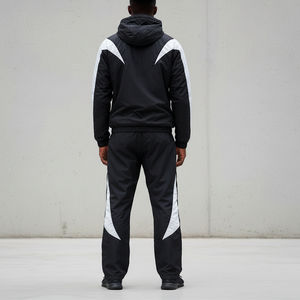 Ensemble de survêtement coupe-vent pour homme, écologique, style urbain, séchage rapide, respirant, tenue d'entraînement avec cordon de serrage ajustable - Product Image 4