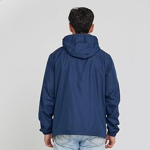 Hot Sales 2024 <b>Men's</b> Waterproof 10,000mm Double Face Leather Thick Rain Shell <b>Jacket</b> with Hood for Golf <b>Cycling</b> Windbreaker - Product Image 4