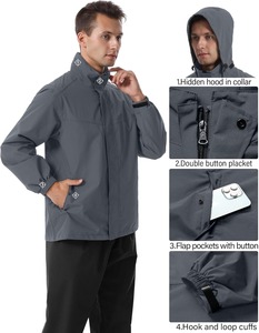 Traje Impermeable Profesional para Exteriores, Ropa de Senderismo Resistente al Viento, Fabricante OEM ODM - Product Image 3