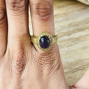Top Style Demanding Product <b>Ring</b> Vintage Style Amethyst <b>Ring</b> Gold Plated Brass Boho <b>Ring</b> Tribal Ethnic <b>Statement</b> Wholesale <b>Ring</b> - Product Image 4