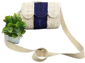 Sac messager vintage pour femme en fibre de banane respirante, fait main avec chaînes, sac à main élégant pour usage quotidien, revente, fibre naturelle écologique - Product Image 3