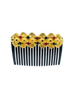 Classical Gold Plated Alloy Hair Comb With Rhinestone Decor 13 CM High Quality Fashion <b>Accessory</b> for <b>Wedding</b> Party - Product Image 3