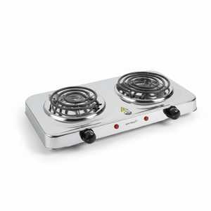 Burner Electric <b>Stove</b> Dual Temperature Control High-Efficiency Countertop Hot Plate Portable 2-Burner Outdoor Household Hotpot - Product Image 2