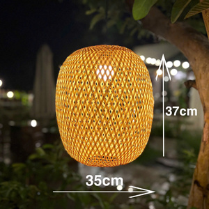 Eco Bamboo Lantern-Lámpara decorativa tejida natural de Vietnam - Product Image 6