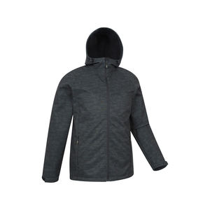 Chaqueta Premium Softshell para Hombre con Capucha, a la Moda, para Exteriores, Impermeable, Transpirable, Cortavientos, con Cierre Frontal y Estampado - Product Image 3