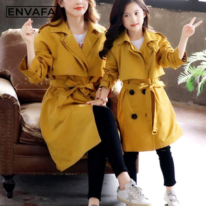 Gabardina Larga Impermeable Ecológica de Doble Botonadura Personalizada para Madre e Hija, Suministro Directo de Fábrica - Product Image 2