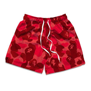 Shorts en maille tendance pour hommes, respirants, couleur unie, taille personnalisée, pour l'été - Product Image 6